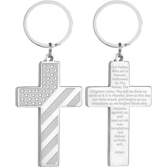 Accessories | Cross Keychains For Men Bible Verse American Flag Mens ...